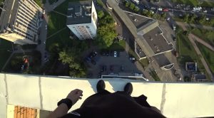parkour fall off rooftop